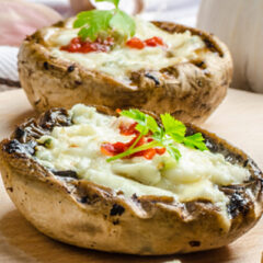 Spinach Artichoke Stuffed Mushroom Caps